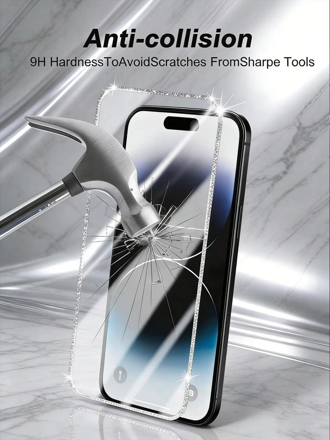 NNBILI 2 Stück Ultra-Klare Gehärtete Glas-Displayschutzfolie für iPhone 17 Pro Max und 17e, Kratzfest, Anti-Fingerabdruck, 9H Härte, Transparent - Bild 2