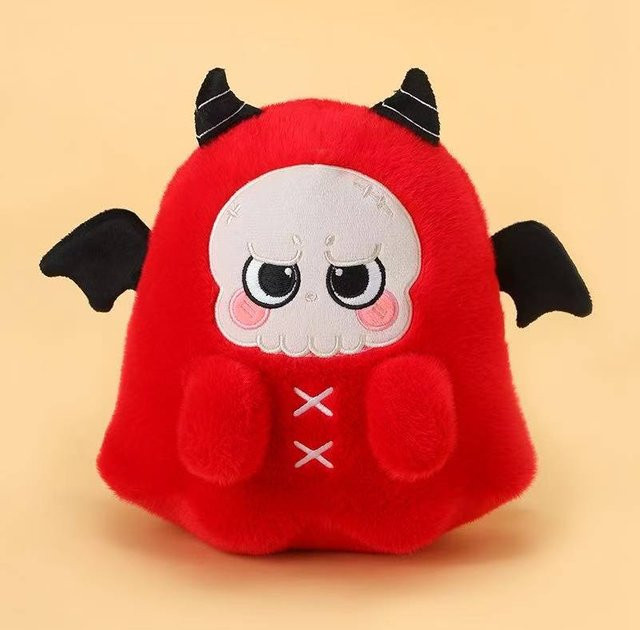 Yiran Health & Beauty Halloween Teufel Schädel Puppe, Kawaii Plüschtier, 25cm, ab 14 Jahren - Bild 1