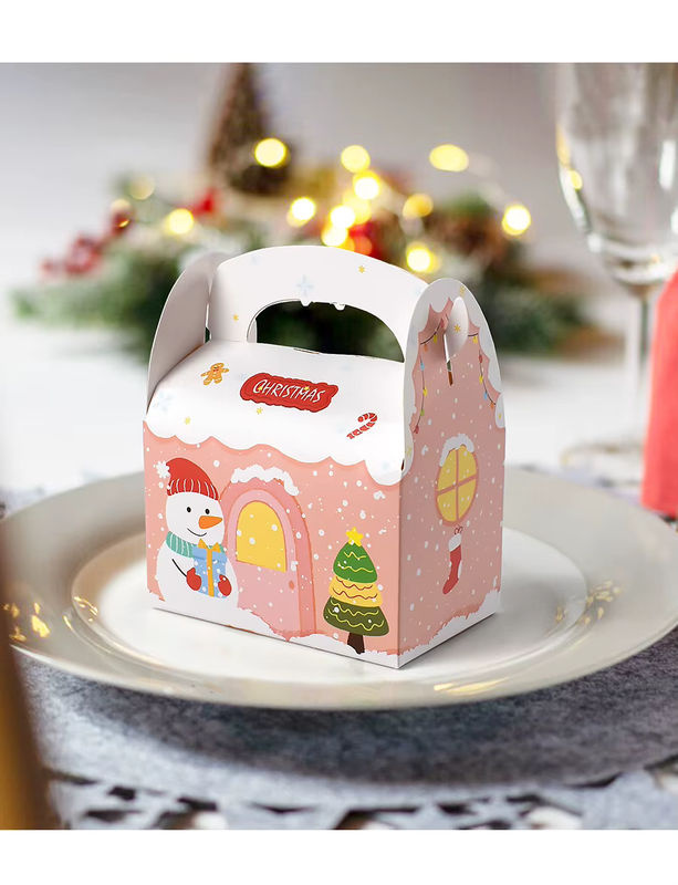 WEIGAO Weihnachtliche Geschenkboxen für Süßigkeiten und Cookies, geometrisches Design für Weihnachten und Neujahr, 6 oder 12 Stück - Bild 2