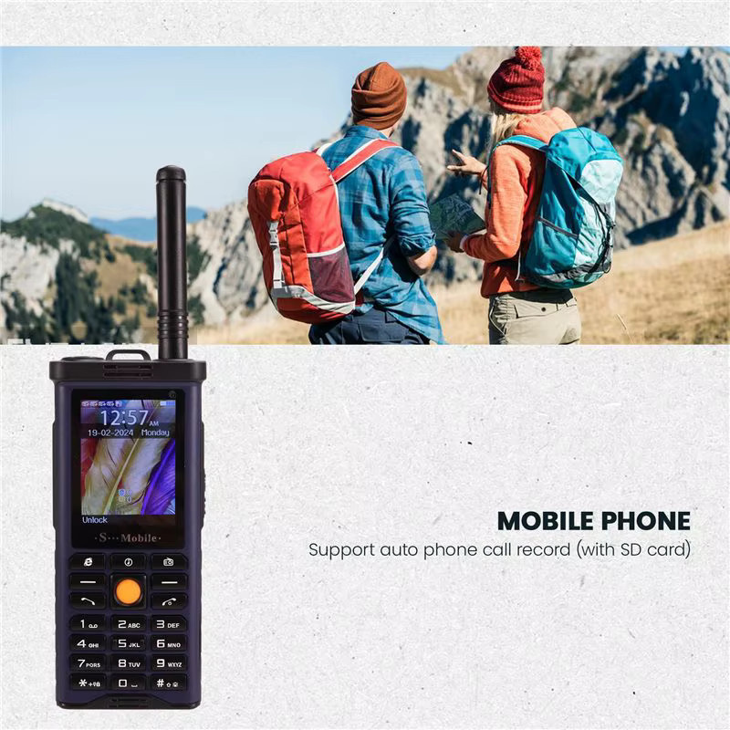 Robustes Outdoor-Mobiltelefon in Schwarz mit großer Akkulaufzeit, langer Standby-Zeit, Antenne für gutes Signal, Unterstützung für vier SIM-Karten, 3D-Box-Lautsprecher und E-Book-Funktion - Bild 2