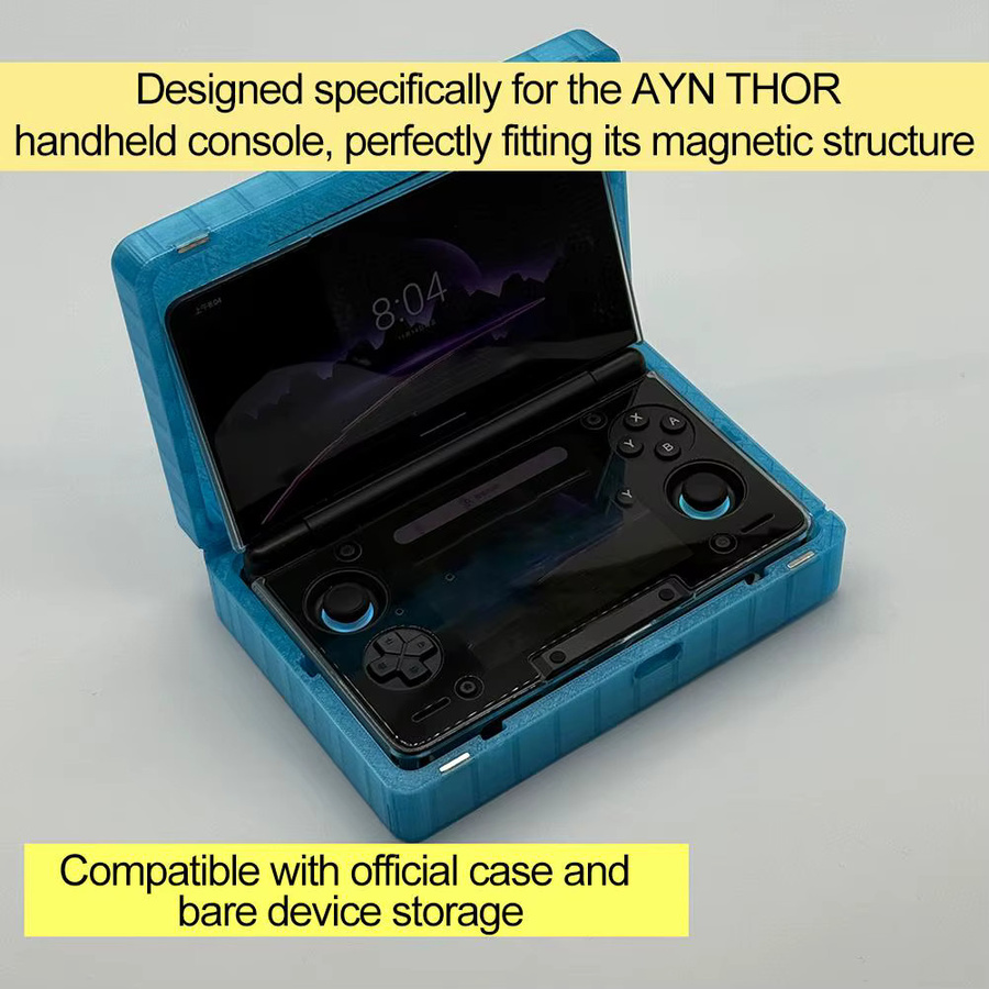 AYN THOR Handheld-Konsole Schutzhülle mit magnetischer Box und abnehmbarem TPU-Soft-Pad in Blau - Bild 2