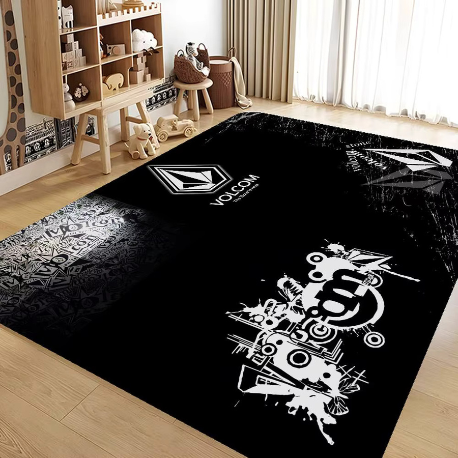 V-Volcom Logo Druckteppich im nordischen Stil als rutschfeste Küchenmatte oder Fußmatte für Wohnzimmer und Balkon - Bild 3