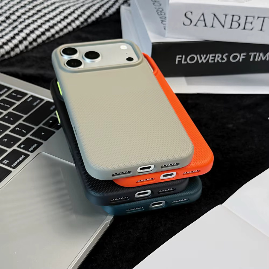 Original Dot Texture MagSafe Magnetische Handyhülle für iPhone 17 16 15 14 13 12 11 Pro Max Stoßfeste Matte Weiche Bumper Hülle in Schwarz - Bild 3