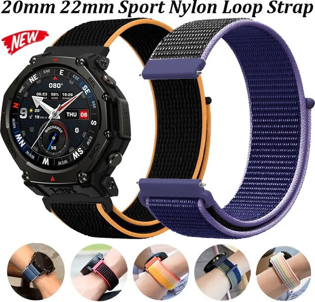 Amazfit Uhrenarmband Nylon, 20 mm 22 mm, Unisex - Bild 1