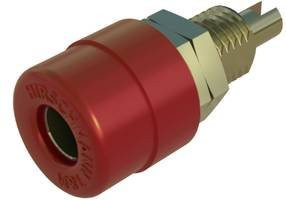 Hirschmann Test & Measurement BIL 20 Au Laborbuchse für den vertikalen Einbau, Farbe: Rot, Stift-Ø: 4mm - Bild 1