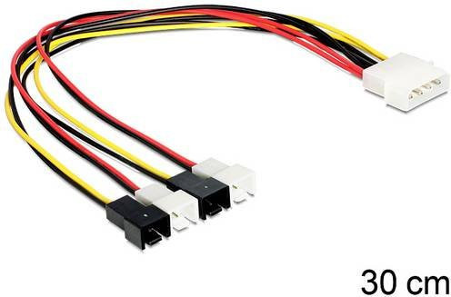 Delock Strom Anschlusskabel Molex in Mehrfarbig, Länge: 0,3 m - Bild 1