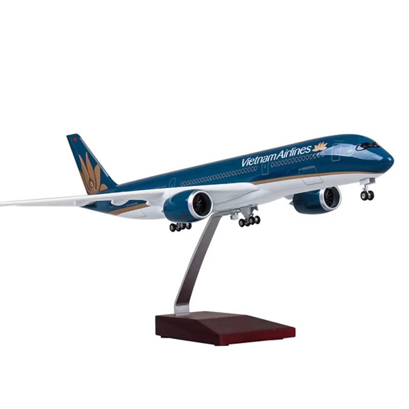 ZOCO Flugzeugmodell Airbus A350 Vietnam Airlines 1/142 aus Harz mit Licht und Radfahrwerk, Länge: 47 cm - Bild 3