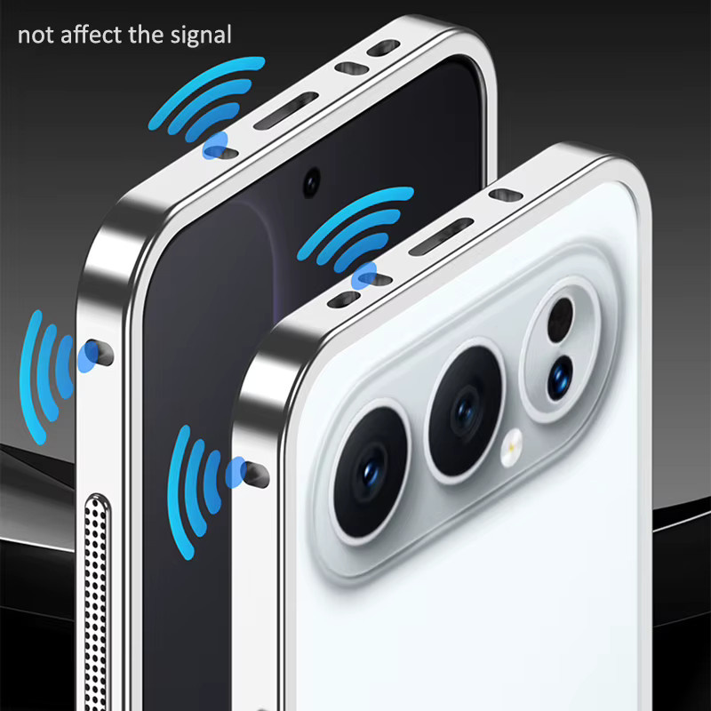 Stoßfeste Aluminium-Metall-Telefonhülle für Honor 500 Pro und Honor 500, ultradünne Legierung-Schutzhülle in Schwarz und Silber - Bild 3