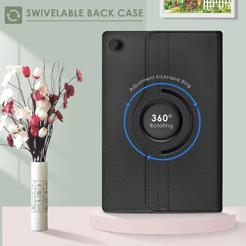 Drehbare Lederhülle für Samsung Galaxy Tab A9 Plus und A11 Plus 11 Zoll sowie Tab A9 und A11 8,7 Zoll in Schwarz oder Braun - Bild 6