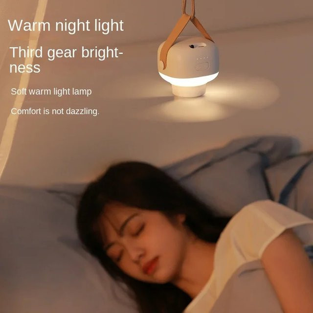 OUIO Mini-Deckenventilator kabellos mit Fernbedienung und Nachtlicht in Weiß - Bild 1