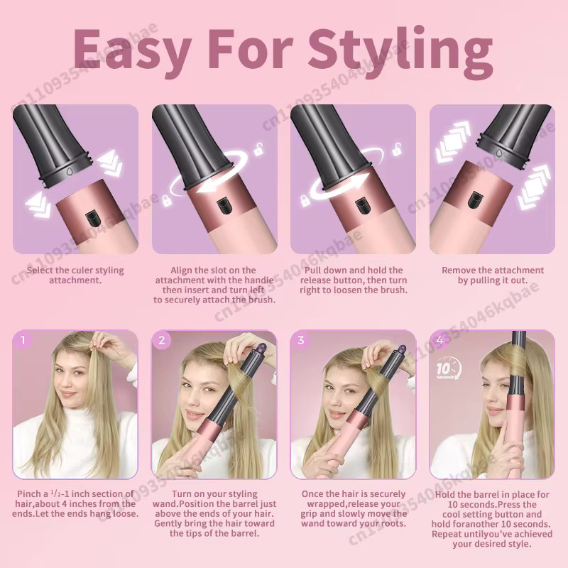 Sencicimen 6-in-1 Multi-Haarstyler-Trocknerbürste mit negativen Ionen, Unisex - Bild 4