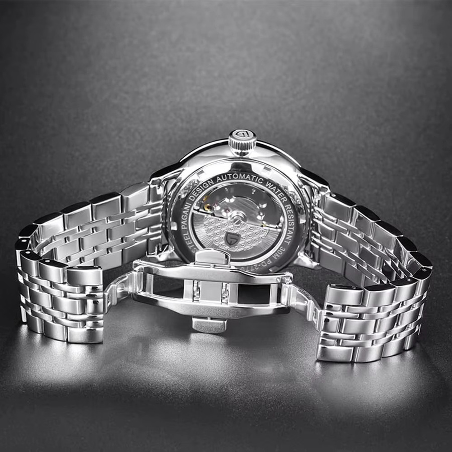 PAGANI DESIGN Armbanduhr, Automatik, Edelstahl, Schwarz, Herren - Bild 6