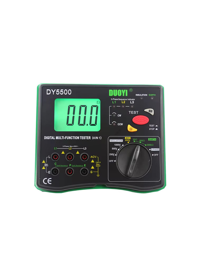 DUOYI DY5500 Multifunktions-Voltmeter mit Widerstands-, Isolations- und Erdungsmessung sowie Phasenanzeige für die Kfz-Diagnose - Bild 6