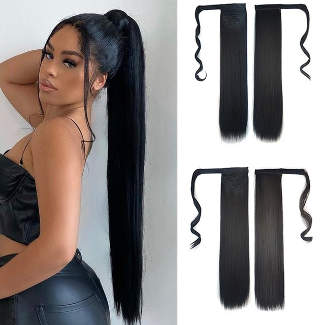ISIGROSI Pferdeschwanz-Extensions, 61 cm, synthetisch, Damen - Bild 1