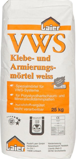 Laier Klebe- und Armierungsmörtel Weiß 25 kg - Bild 1