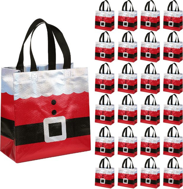 ZQNYCY Weihnachtliche Santa Claus Geschenktaschen aus Vlies in Rot mit Griff für Kinder und Dekoration - Bild 1