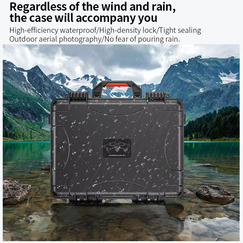STARTRC Wasserdichte Aufbewahrungsbox für DJI AIR3 Drohne und Zubehör, Schwarz - Bild 4
