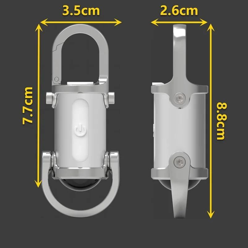 YJMP Super Lighting COB LED Mini Schlüsselanhänger Taschenlampe, USB wiederaufladbar, Schwarz, 3er-Set - Bild 13