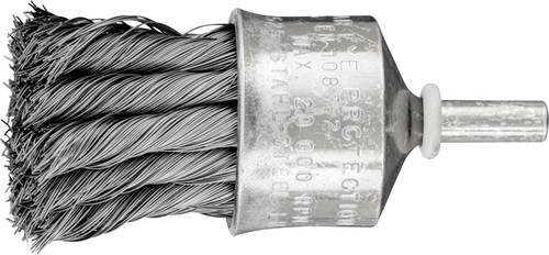 PFERD Pinselbürste PBG 3028/6 ST gezopft aus Stahl in Silber, Durchmesser: 30 mm, Schaft-Durchmesser: 6 mm, Draht-Durchmesser: 0,25 mm - Bild 1