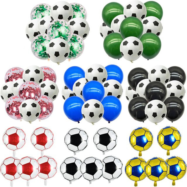 YSOIHF Fußball-Luftballons, 10 Stück, Schwarz-Weiß, 12 Zoll - Bild 1