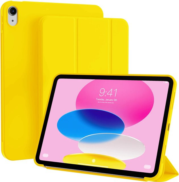 Magnetisches Smart Cover Silikonhülle für iPad 11 Zoll (11. Generation) und iPad 10,9 Zoll (10. Generation) Gelb - Bild 1