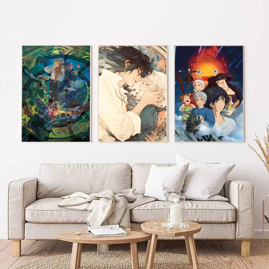Selbstklebender Anime Poster Aufkleber Das Schloss im Wandel, Mehrfarbig, Papierdruck für Wandgestaltung - Bild 3