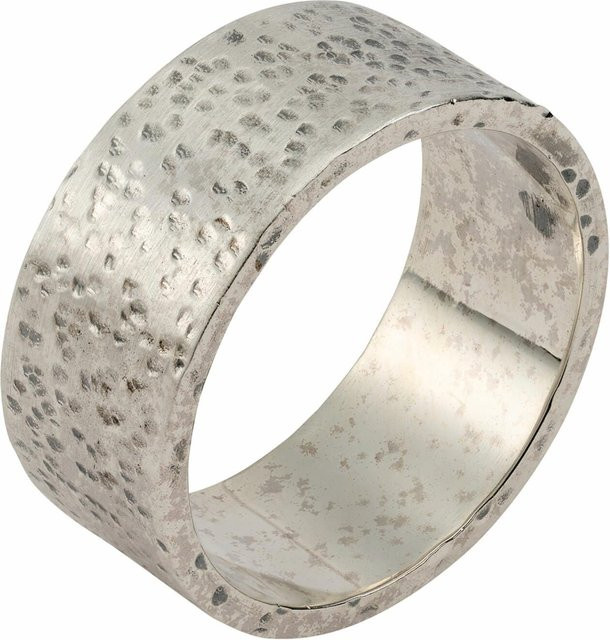 Mey & Edlich Hammerschlag-Ring, 925 Silber, Herren, Ringgröße 64,0 - Bild 1