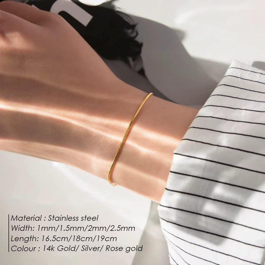 Schlangenkette Armband Edelstahl, Unisex - Bild 1