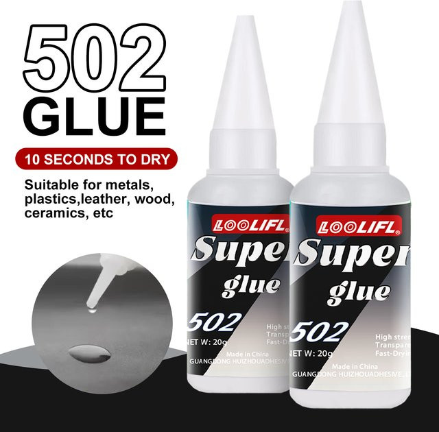 LOOLIFL Sekundenkleber Instant-Cyanacrylat-Kleber für Metall, Holz, Kunststoff, Keramik und Glas, 20 g - Bild 1