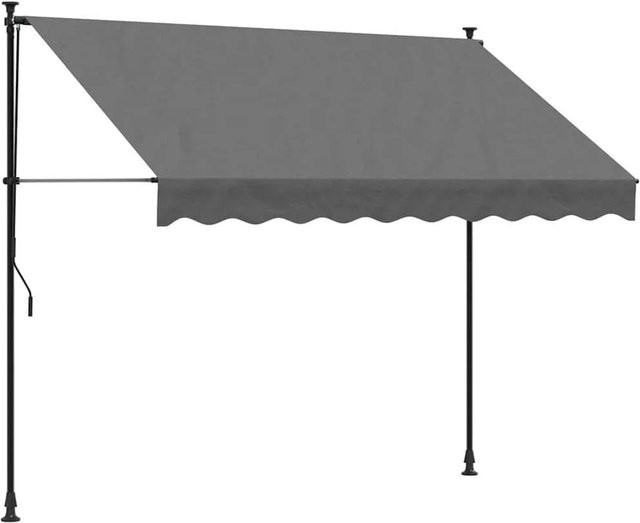 vidaXL Markise einziehbar Anthrazit aus Polyester und Stahl B x H: 250 x 150 cm - Bild 1
