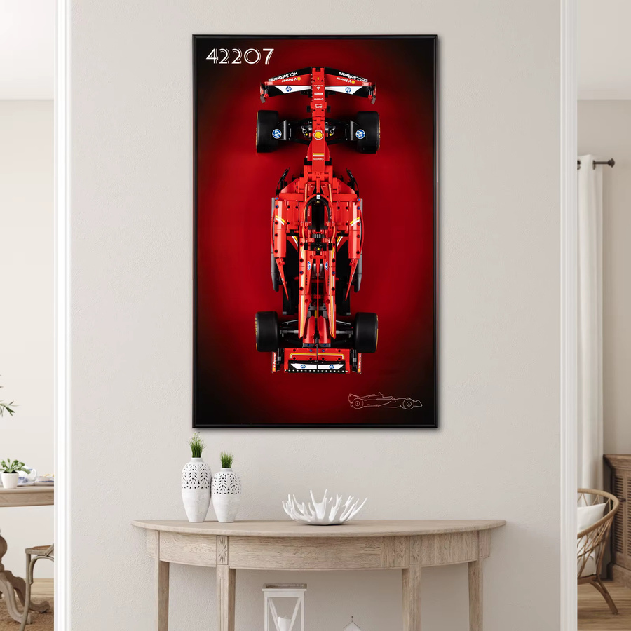 Kyglaring Display-Wandhalterung für Lego Speed Ferrari SF-24 F1 Auto Technic 42207, Grau, Wandmontage für Sammlerstücke - Bild 2