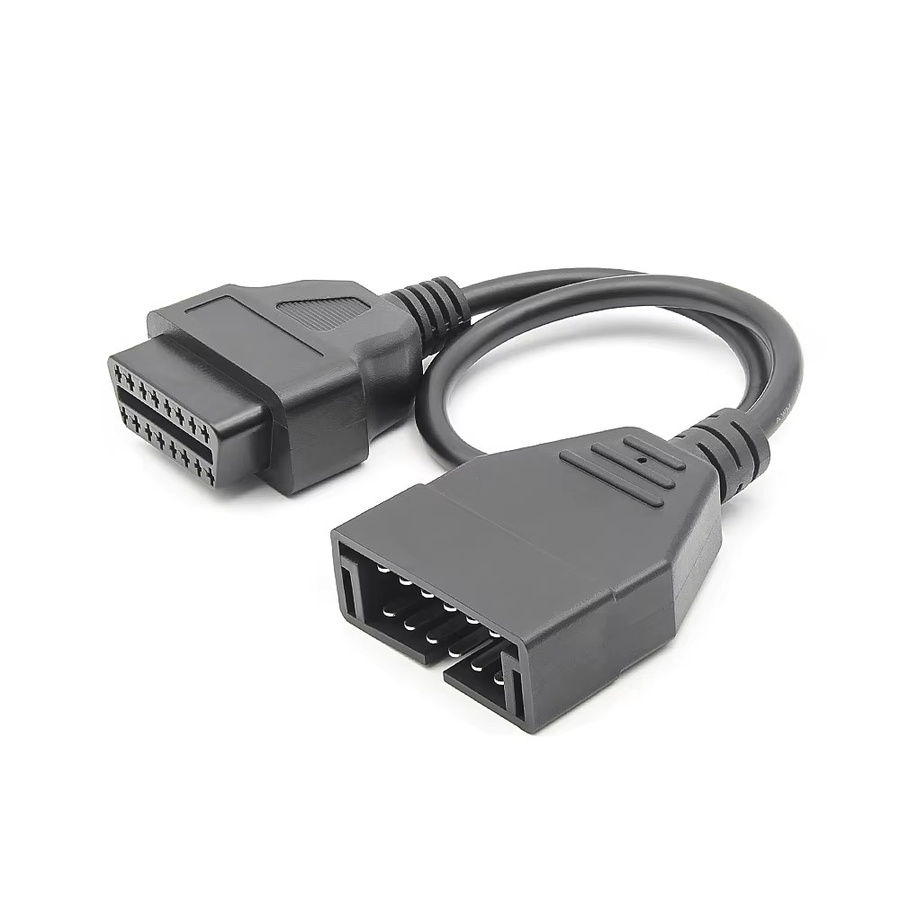 JFIND OBD2 Verlängerungskabel Adapter von 12-Pin auf 16-Pin in Schwarz für die universelle Fahrzeugdiagnose - Bild 3