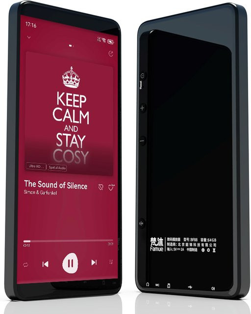Famue BF88 Android 15 MP3-Player in Schwarz mit 5,2 Zoll Bildschirm, 6 GB RAM + 64 GB Speicher und Bluetooth 5.0 - Bild 1