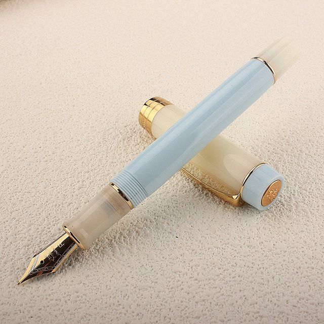 Jinhao Füllfederhalter aus Harz mit Farbblock-Design und goldener Feder sowie goldenem Clip - Bild 1