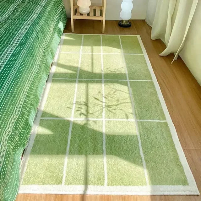 VIKAMA Waschbarer Teppich in Grün, flauschig und weich für Wohnzimmer oder Schlafzimmer - Bild 1