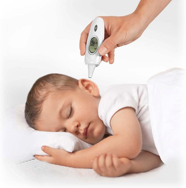 Reer 3-in-1 Infrarot-Fieberthermometer zur Hauttemperaturmessung in Weiß - Bild 1