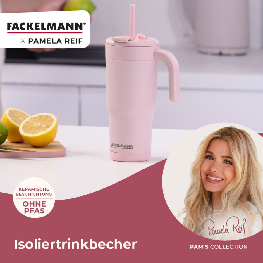 Fackelmann Pamela Reif Thermotrinkbecher Pink, 720 ml - Bild 3