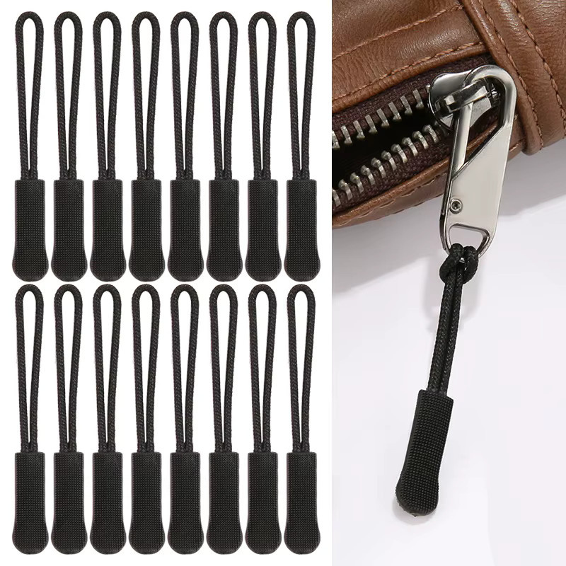 Reißverschluss Verlängerung Tags mit Zugschlaufe in Schwarz für Taschen und Outdoor-Ausrüstung - Bild 7