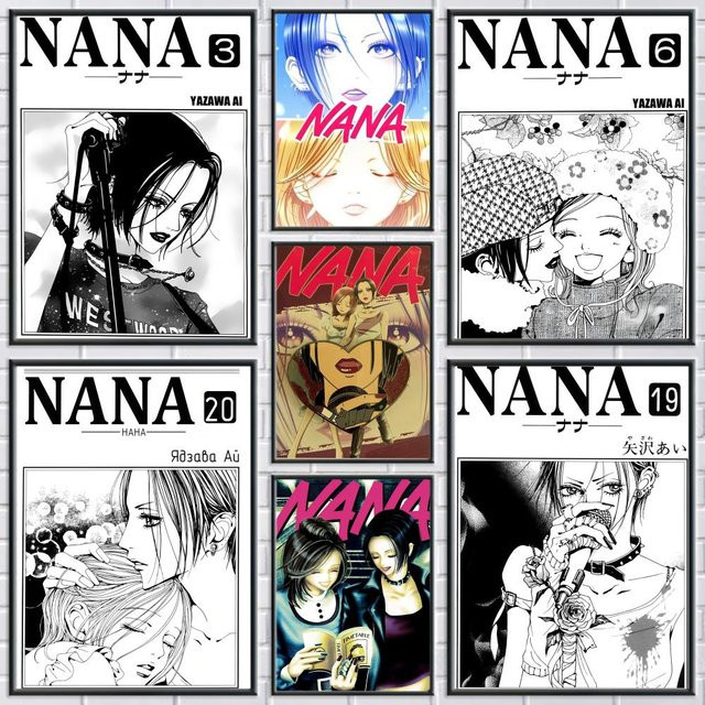 Japan Anime N-NANA Poster Wandkunst in Schwarz und Multicolour für dein Wohnzimmer oder Schlafsaal, Rechteckig, B: 20,0 cm, H: 15,0 cm, T: 6,0 cm - Bild 1