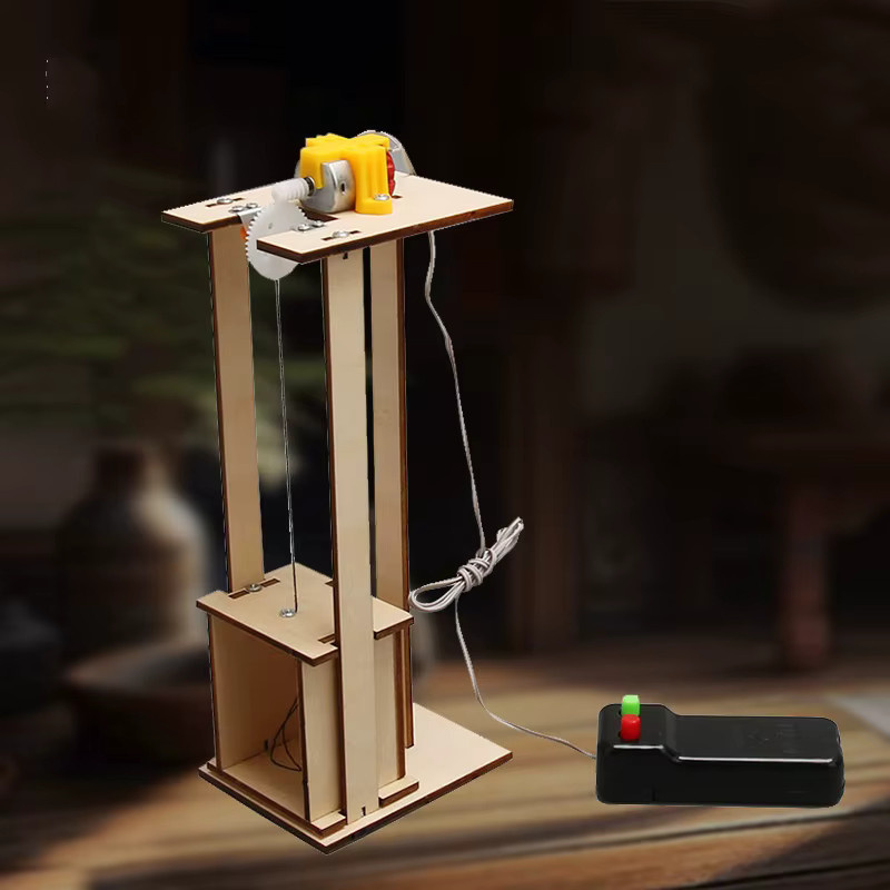 Meade Elektrischer Aufzug Modell, DIY Wissenschaft Projekt Kit, Holz - Bild 3