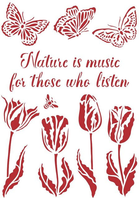 Schablone Nature is Music - Bild 1