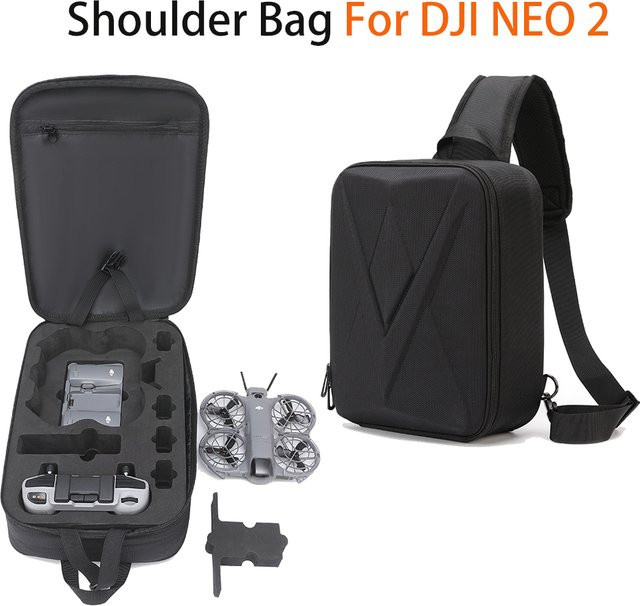 DJI NEO 2 Rucksack-Tasche in Schwarz als tragbare Aufbewahrung und schützende Umhängetasche für Drohnen-Zubehör - Bild 1