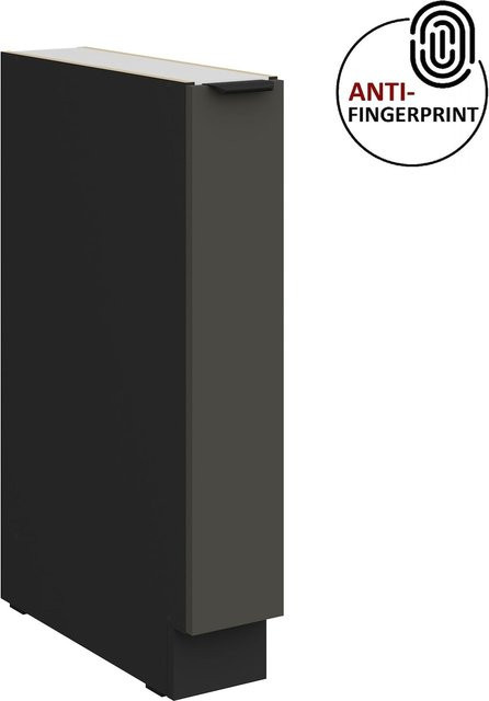Küchen Unterschrank Schrankauszug ARIA in Graphite matt mit Anti-Fingerprint-Beschichtung - Bild 1