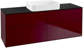V&B Waschtischunterschrank Finion Wandbeleuchtung Peony Matt Blau B: 160 cm, T: 60,3 cm, H: 50,1 cm - Bild 1