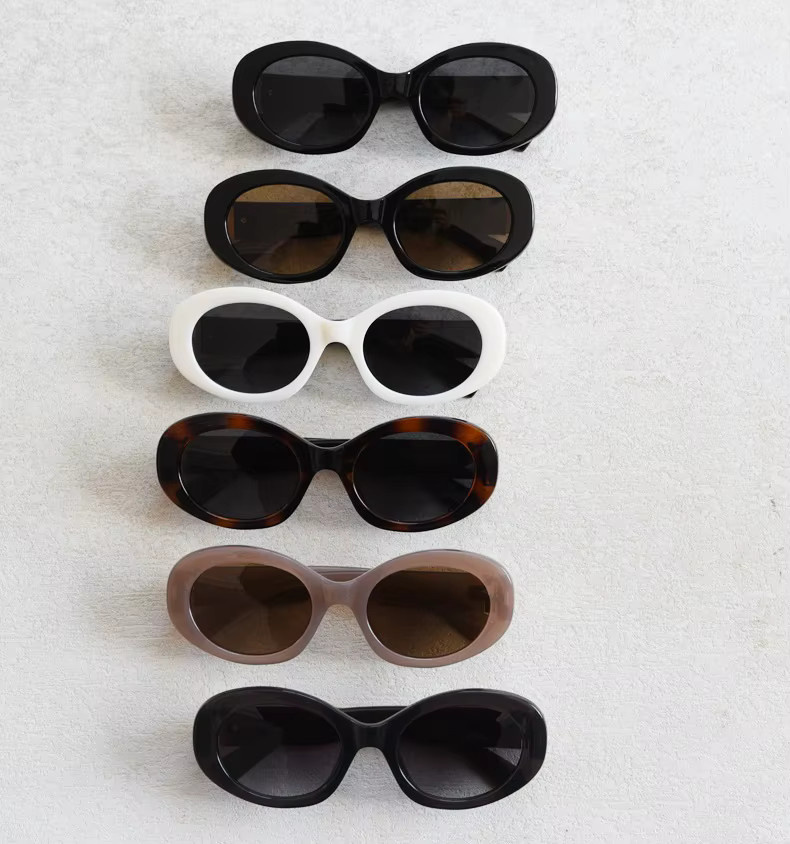 Mercelyn Sonnenbrille, Oval, Vollrand, Kunststoff, Unisex, Schwarz - Bild 2