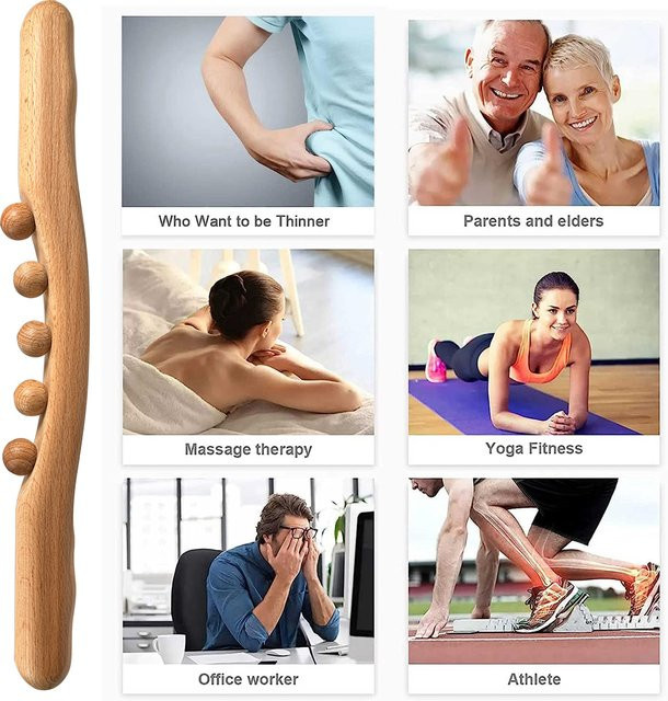 WEPIZAZZ Holzstab-Massagegerät, Unisex - Bild 1