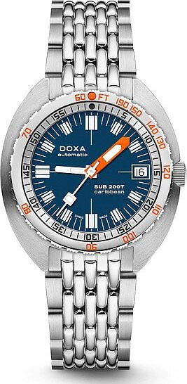 Doxa Armbanduhr SUB200T Caribbean, Automatik, Edelstahl, Blau, 39 mm, Unisex - Bild 1