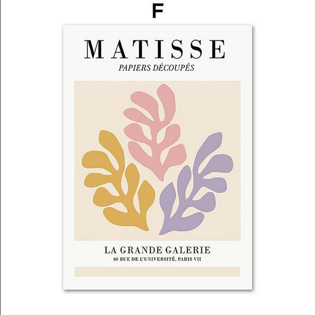 TPFLiving Poster Leinwand Henri Matisse Korallen Blätter Bäume Menschen Multicolour B: 60 cm, H: 80 cm - Bild 1