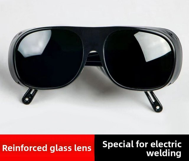 Argon-Lichtbogenschweißbrille in Schwarz zum UV-, Blend- und Staubschutz für Herren - Bild 1
