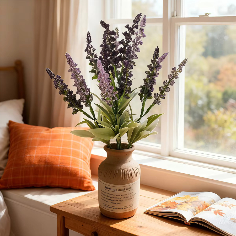 Künstliche Lavendel-Dekoration von XIAOYINMO für Tisch und Garten in Keramik-Optik - Bild 3